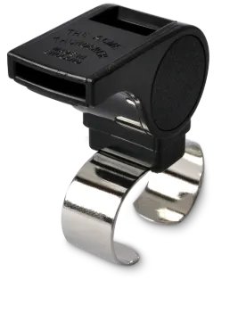 Whistle Plastic Ref with Fingergrip Black W577 Large 12/CS