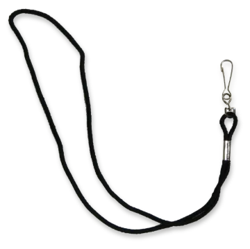 Whistle Lanyard Black WL101 20" 12/CS
