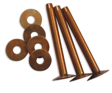 Picture of Copper Rivets Regular With Washers #10 CR10125 1.25" 100/pk